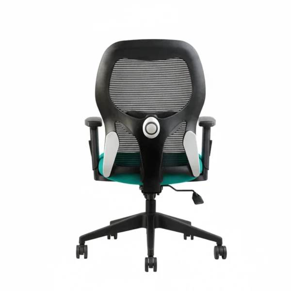 Vassio Alvista Medium Back Revolving Chair Aqua Green | Ergonomic Mesh Office Chair
