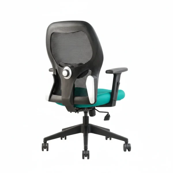 Vassio Alvista Medium Back Revolving Chair Aqua Green | Ergonomic Mesh Office Chair