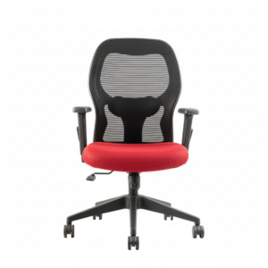 Alvista Mid Back Revolving Chair Red | Ergonomic Office Chair – Vassio