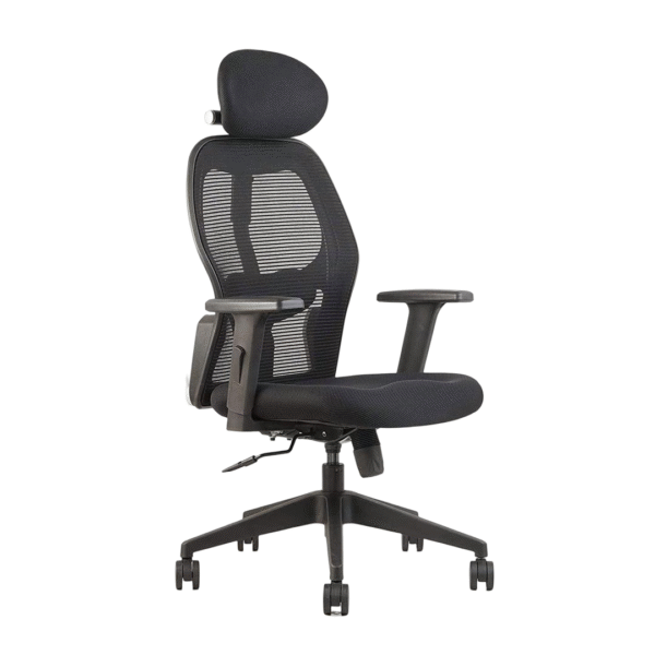 Alvista Revolving Chair High Back Black - Vassio