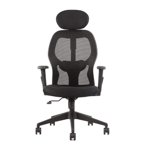 Alvista Revolving Chair High Back Black - Vassio