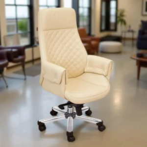Arisa Chair for Director Cream | Premium High Back Executive Office Chair