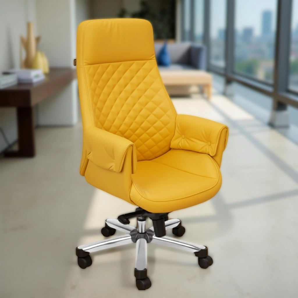 Arisa Director Chair Yellow 1 Arisa Boss Chair Yellow | Premium High Back Office Chair
