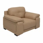 Celista 1 Seater Sofa in Beige Leatherette by Vassio – Made in India, Elegant, and Comfortable Seating