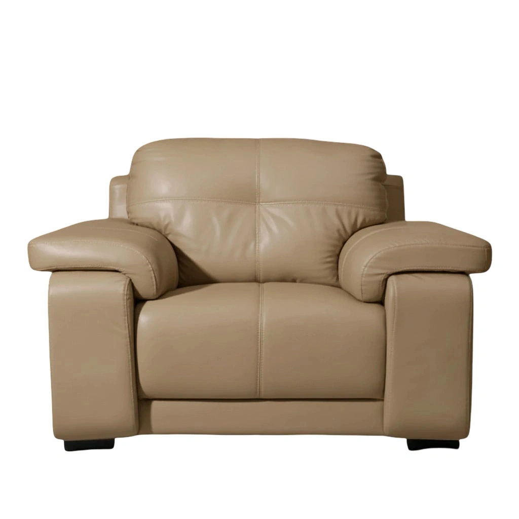 Celista 1 Seater Beige 3 (1) Celista 1 Seater Sofa in Beige Leatherette by Vassio – Made in India, Elegant, and Comfortable Seating
