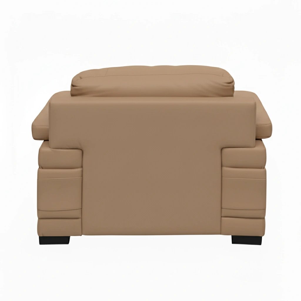 Celista 1 Seater Beige 5 Celista 1 Seater Sofa in Beige Leatherette by Vassio – Made in India, Elegant, and Comfortable Seating