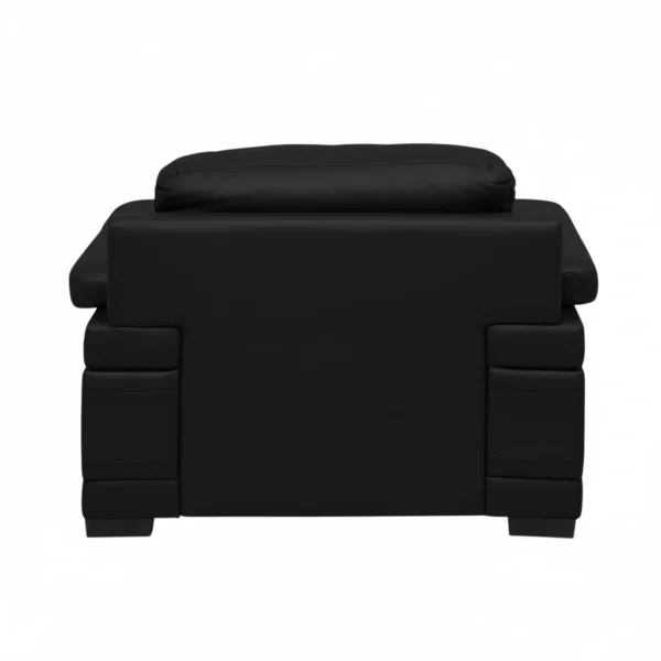 Celista 1 Seater Sofa in Black Leatherette by Vassio – Made in India, Stylish, and Comfortable Seating