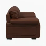 Celista 1 Seater Sofa in Brown Leatherette by Vassio – Made in India, Stylish, and Comfortable Seating