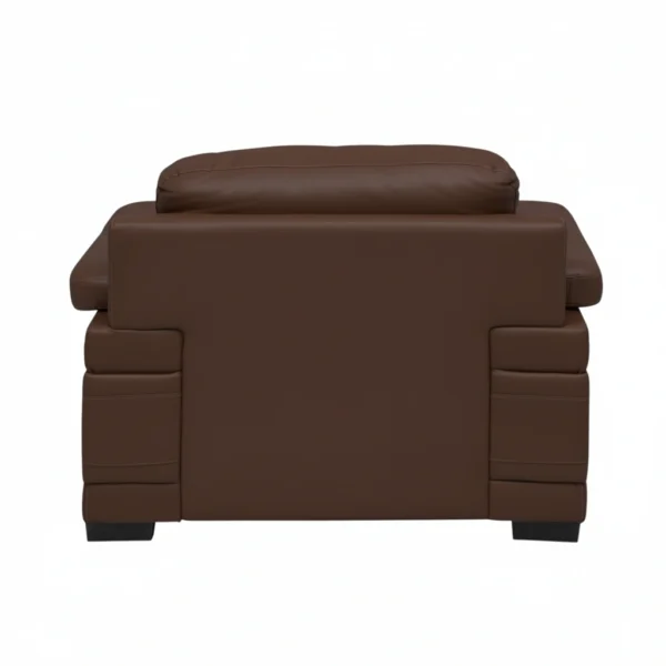Celista 1 Seater Sofa in Brown Leatherette by Vassio – Made in India, Stylish, and Comfortable Seating