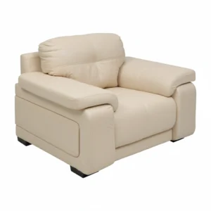 Celista 1 Seater Sofa in Cream Leatherette by Vassio – Elegant, Modern, and Comfortable Seating