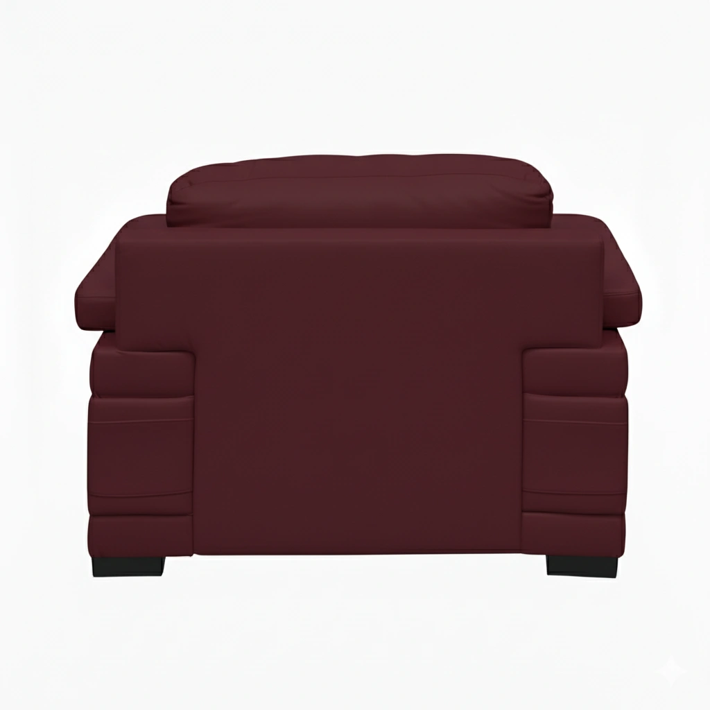 Celista 1 Seater Maroon 5 Celista 1 Seater Sofa in Maroon Leatherette by Vassio – Premium, Stylish, and Comfortable Seating