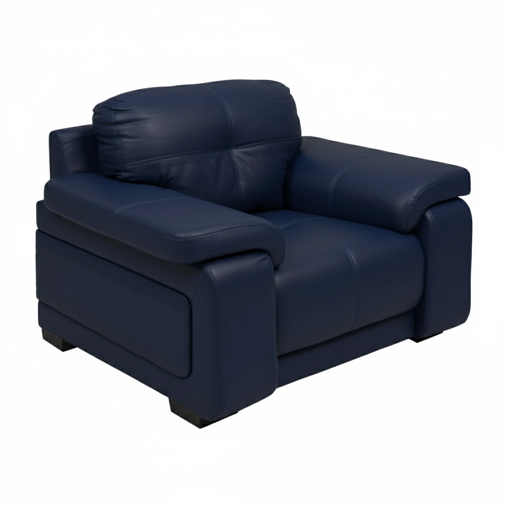 Celista 1 Seater Navy Blue 2 Celista 1 Seater Sofa in Blue Leatherette by Vassio – Stylish, Comfortable, and Modern Seating