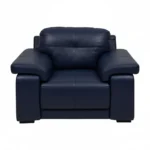 Celista 1 Seater Sofa in Blue Leatherette by Vassio – Stylish, Comfortable, and Modern Seating
