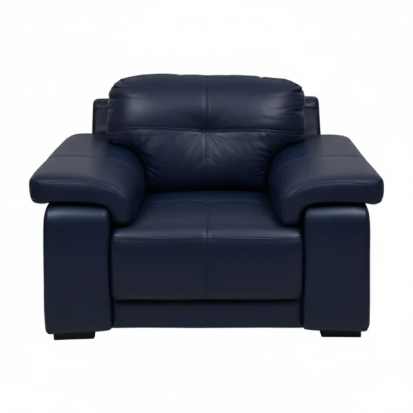 Celista 1 Seater Sofa in Blue Leatherette by Vassio – Stylish, Comfortable, and Modern Seating