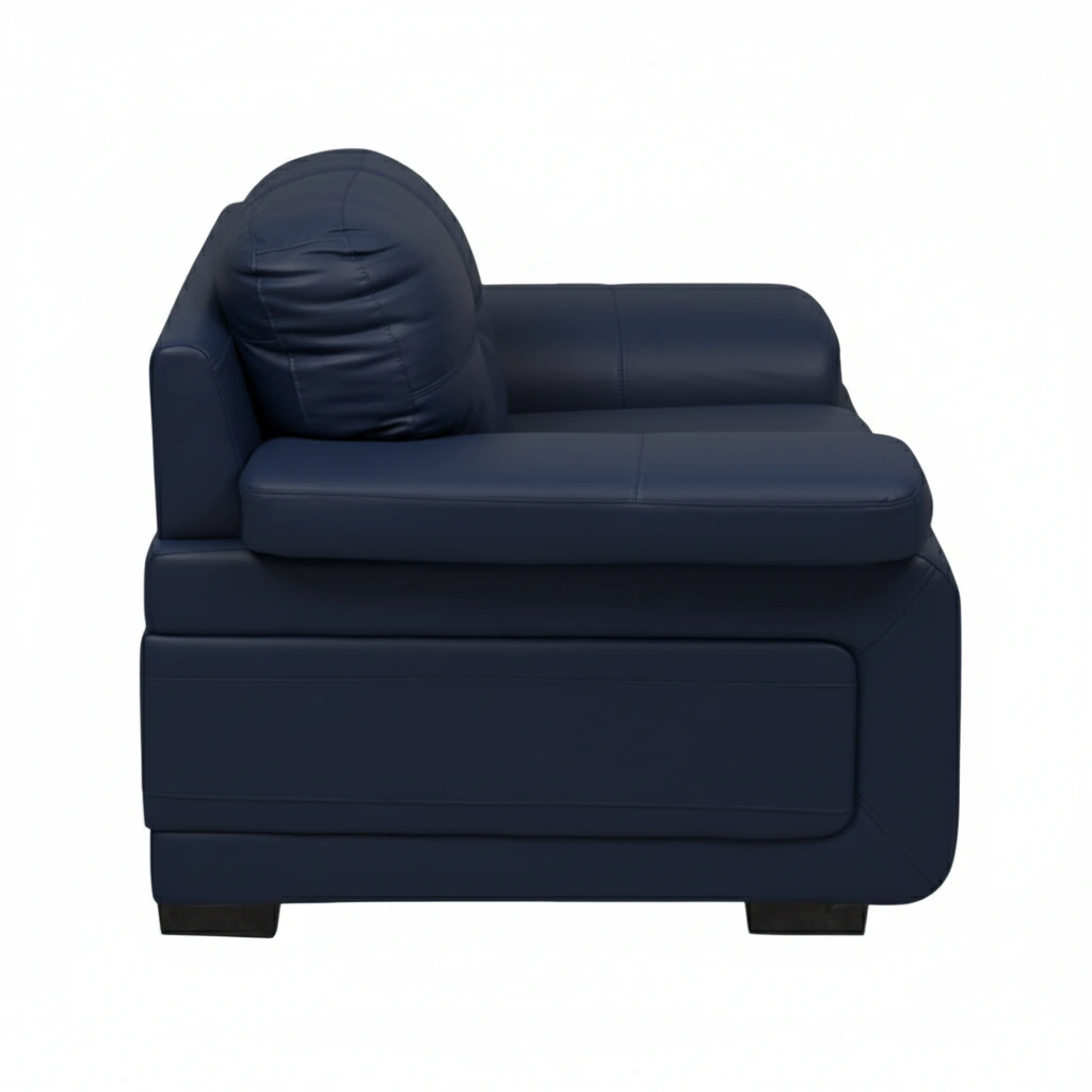 Celista 1 Seater Navy Blue 4 Celista 1 Seater Sofa in Blue Leatherette by Vassio – Stylish, Comfortable, and Modern Seating