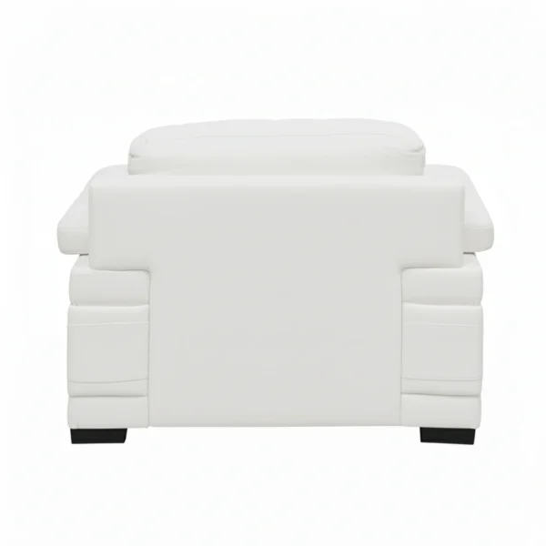 Celista 1 Seater Sofa in White Leatherette by Vassio – Modern, Elegant, and Comfortable Seating