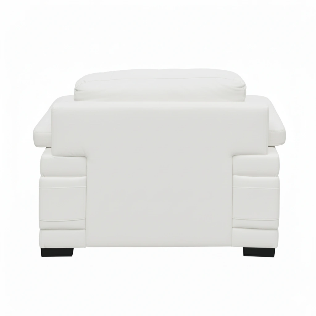 Celista 1 Seater White 5 Celista 1 Seater Sofa in White Leatherette by Vassio – Modern, Elegant, and Comfortable Seating