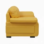 Celista 1 Seater Sofa in Yellow Leatherette by Vassio – Modern, Vibrant, and Comfortable Seating