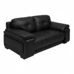 Celista 2 Seater Sofa Black Leatherette by Vassio