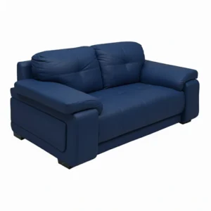 Celista 2 Seater Sofa Blue Leatherette by Vassio