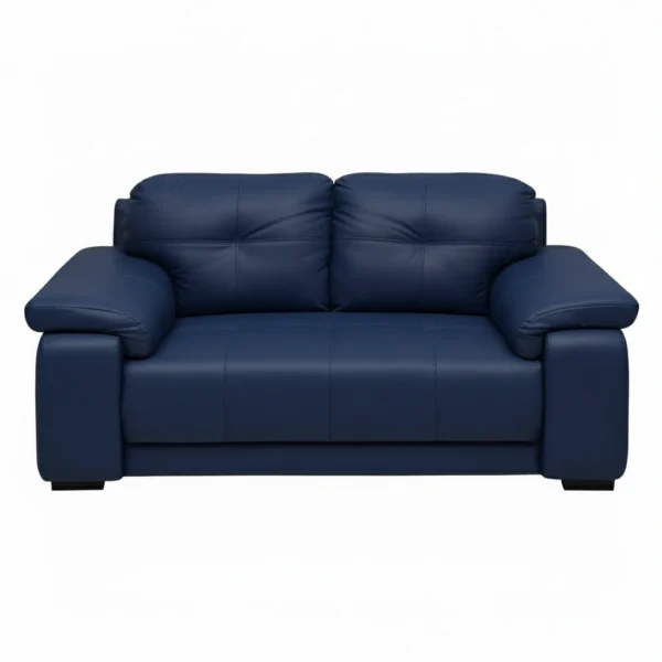 Celista 2 Seater Sofa Blue Leatherette by Vassio