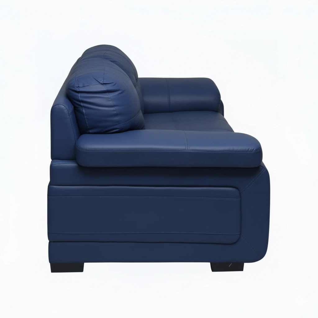 Celista 2 Seater Blue 4 Celista 2 Seater Sofa Blue Leatherette by Vassio