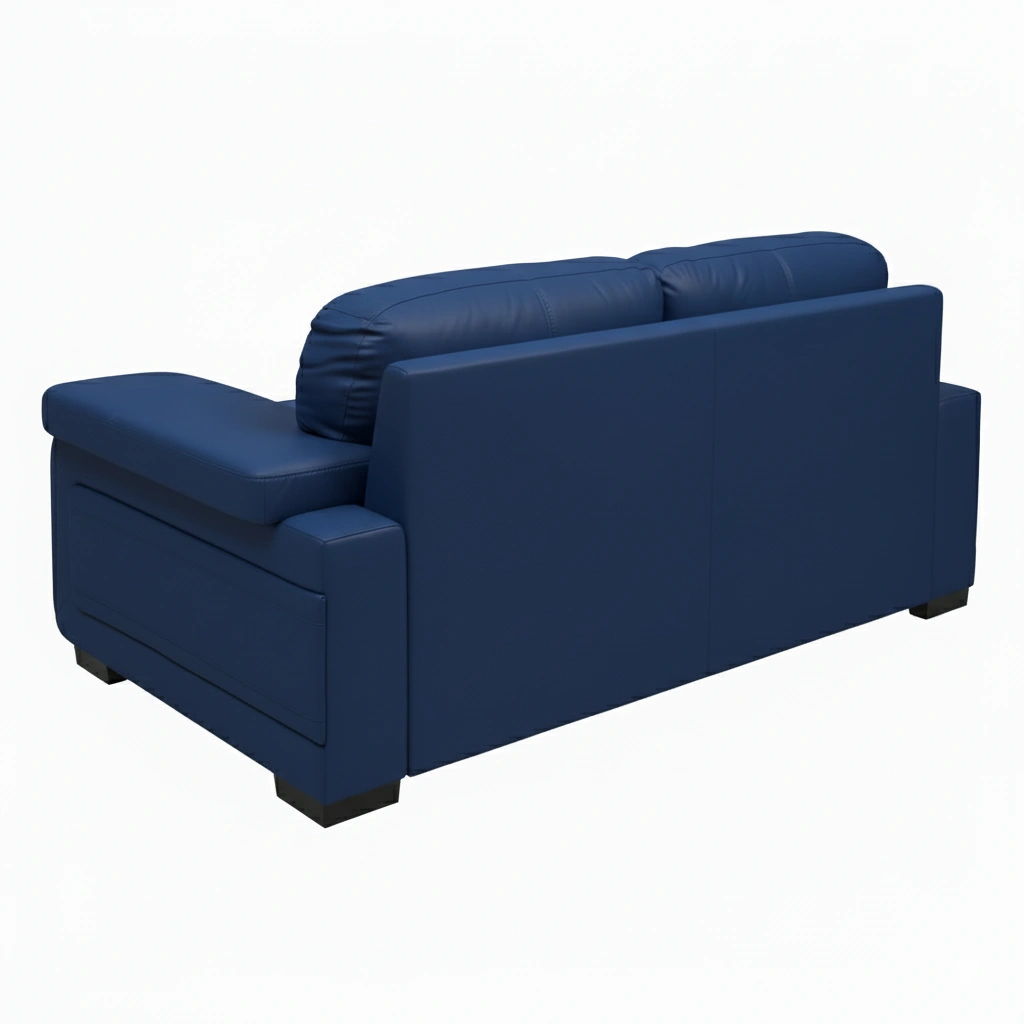 Celista 2 Seater Blue 5 Celista 2 Seater Sofa Blue Leatherette by Vassio