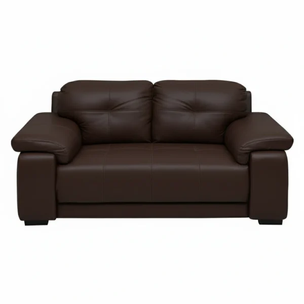 Celista 2 Seater Sofa Brown Leatherette by Vassio