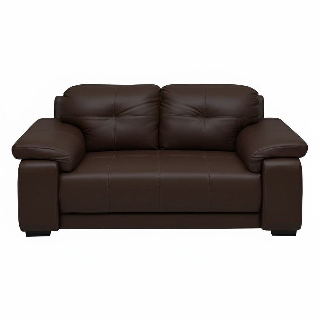 Celista 2 Seater Brown 3 Celista 2 Seater Sofa Brown Leatherette by Vassio