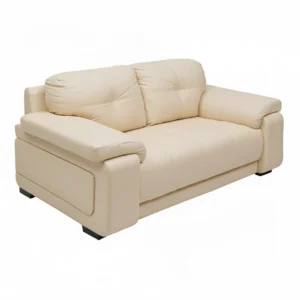 Celista 2 Seater Sofa Cream Leatherette by Vassio