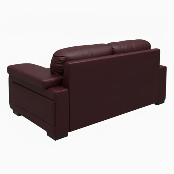 Celista 2 Seater Sofa in Maroon Leatherette by Vassio – Modern Design, Comfortable Seating