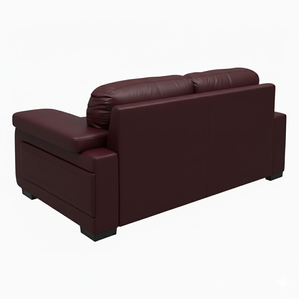 Celista 2 Seater Maroon 5 Celista 2 Seater Sofa in Maroon Leatherette by Vassio – Modern Design, Comfortable Seating