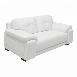 Celista 2 Seater Sofa in White Leatherette by Vassio – Modern Design, Comfortable Seating