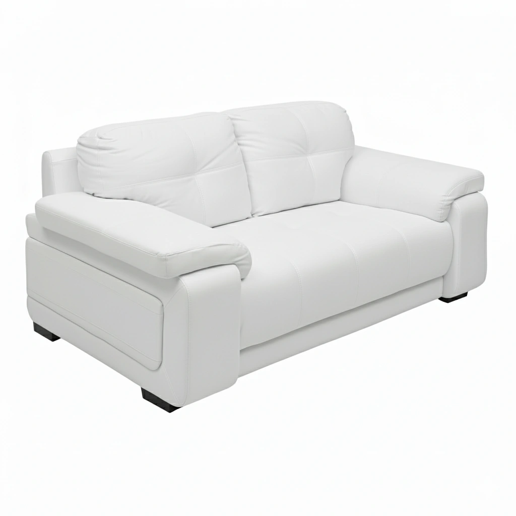 Celista 2 Seater White 2 Celista 2 Seater Sofa in White Leatherette by Vassio – Modern Design, Comfortable Seating