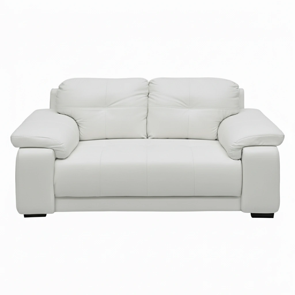 Celista 2 Seater White 3 Celista 2 Seater Sofa in White Leatherette by Vassio – Modern Design, Comfortable Seating