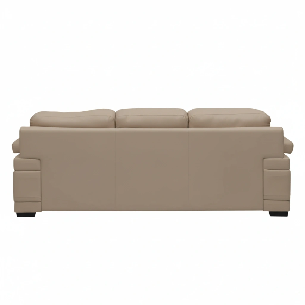 Celista 3 Seater Beige 5 Celista 3 Seater Sofa Beige Leatherette | Vassio Premium Living Room Sofa