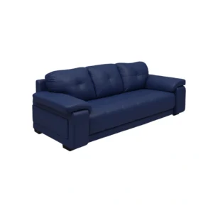 Celista 3 Seater Sofa Blue | Vassio Modern Leatherette Sofa