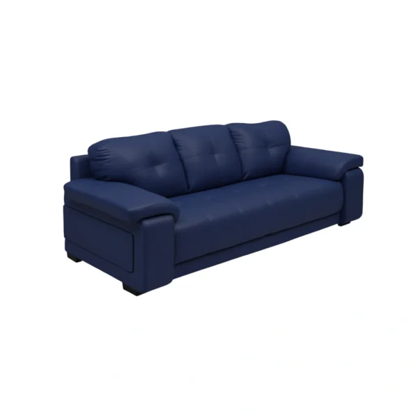 Celista 3 Seater Sofa Blue | Vassio Modern Leatherette Sofa