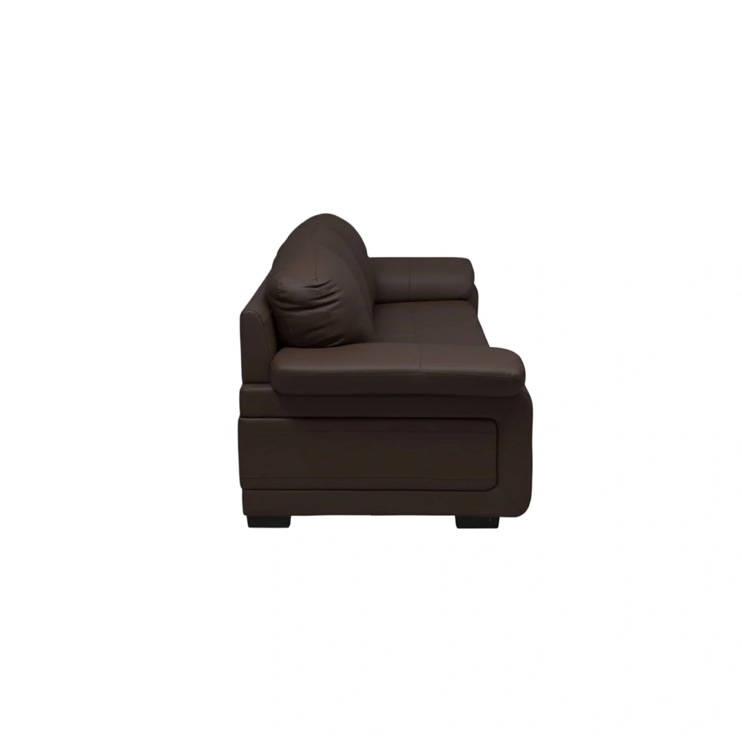 Celista 3 Seater Brown 4 Celista 3 Seater Sofa Brown Leatherette | Vassio Modern Designer Sofa