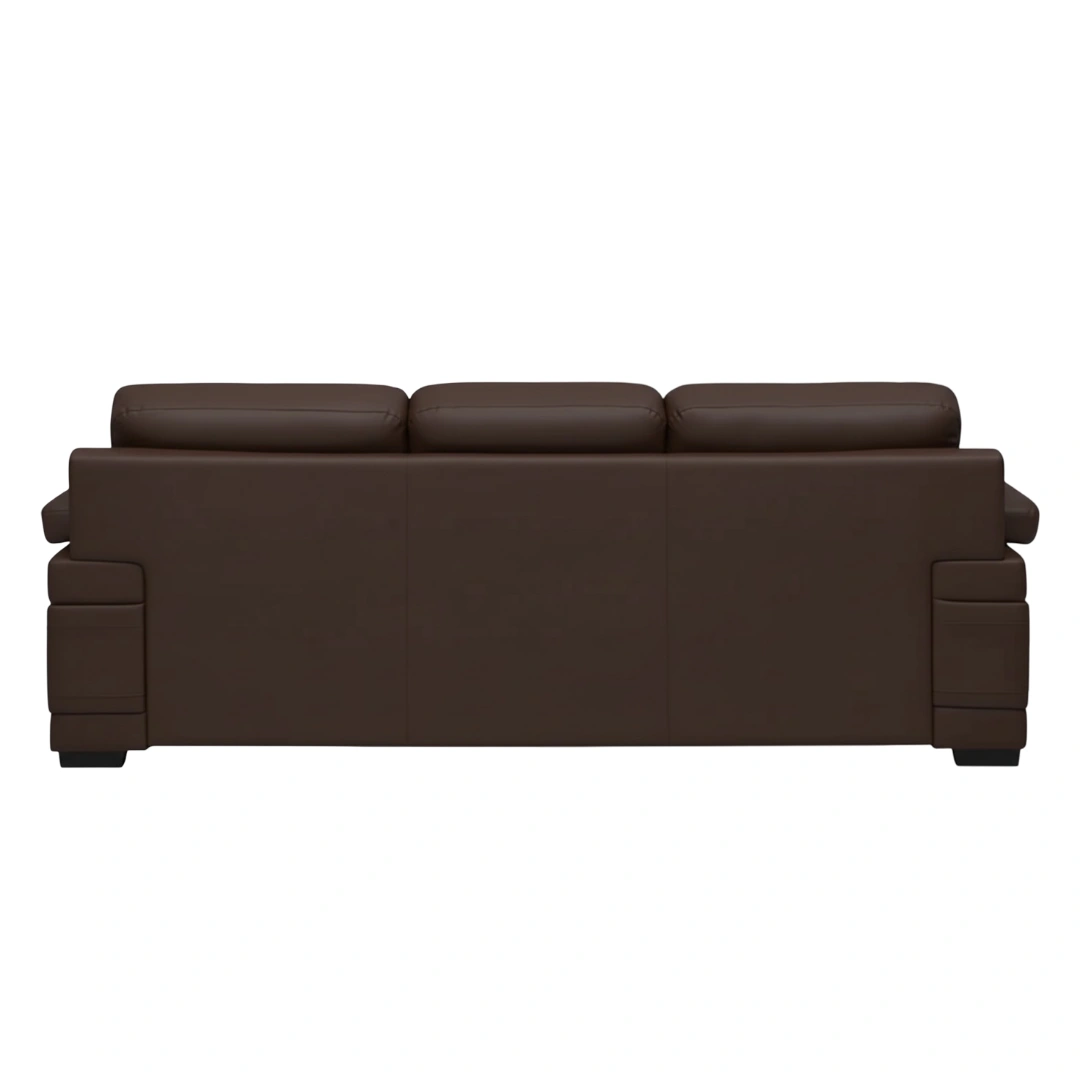Celista 3 Seater Brown 5 Celista 3 Seater Sofa Brown Leatherette | Vassio Modern Designer Sofa