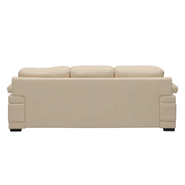 Celista 3 Seater Sofa Cream Leatherette | Vassio Modern Designer Sofa