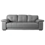 Celista 3 Seater Sofa Grey Leatherette | Vassio Modern Living Room Sofa