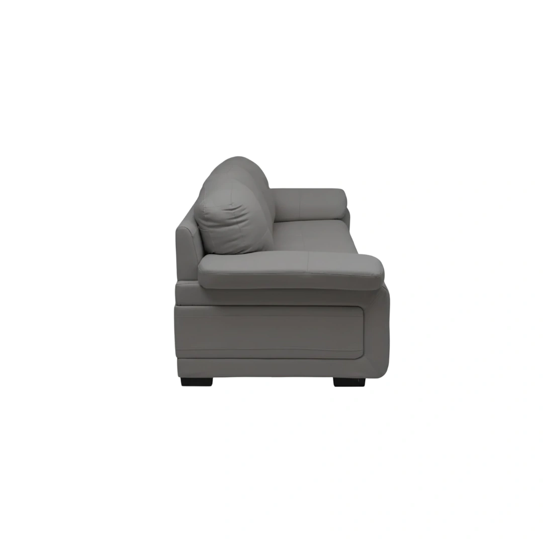 Celista 3 Seater Grey 4 Celista 3 Seater Sofa Grey Leatherette | Vassio Modern Living Room Sofa