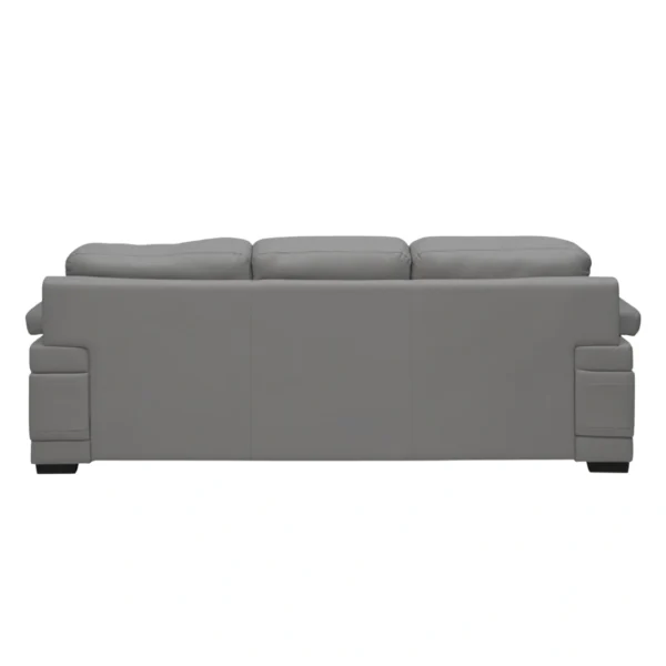 Celista 3 Seater Sofa Grey Leatherette | Vassio Modern Living Room Sofa