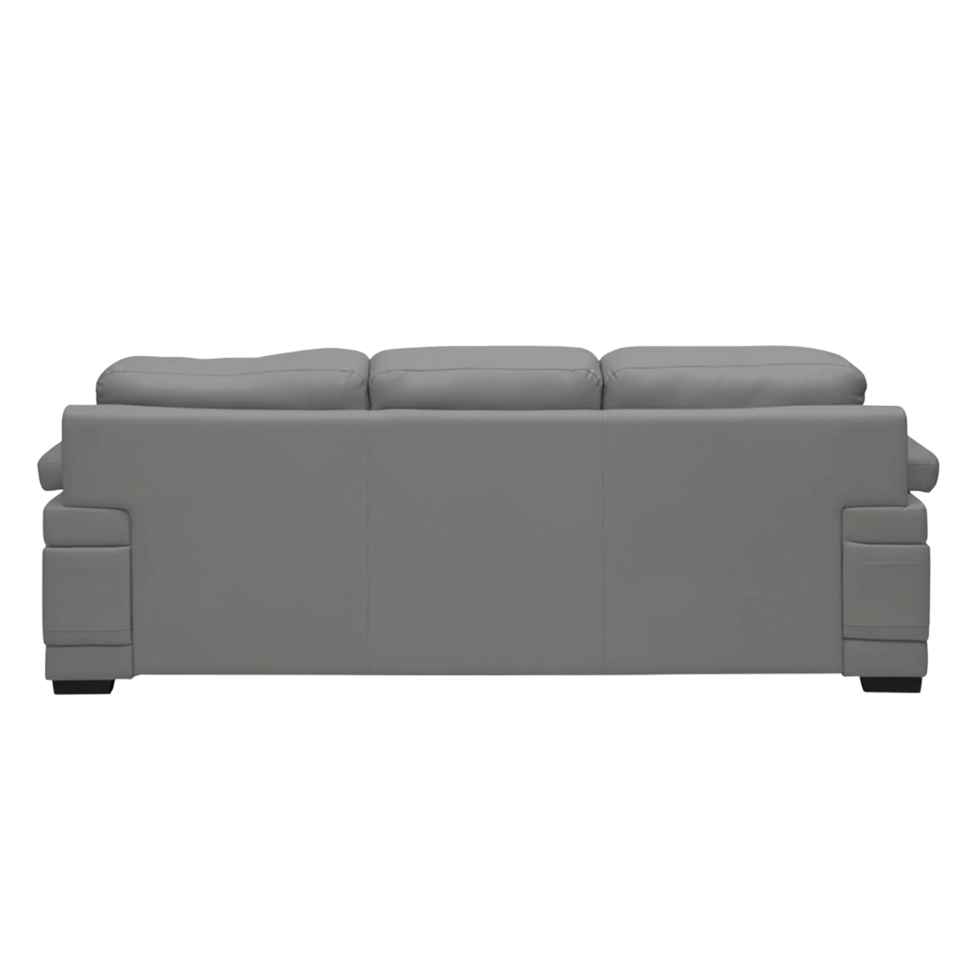 Celista 3 Seater Grey 5 Celista 3 Seater Sofa Grey Leatherette | Vassio Modern Living Room Sofa