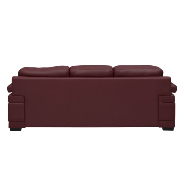 Celista 3 Seater Sofa Maroon Leatherette | Vassio Premium Living Room Sofa