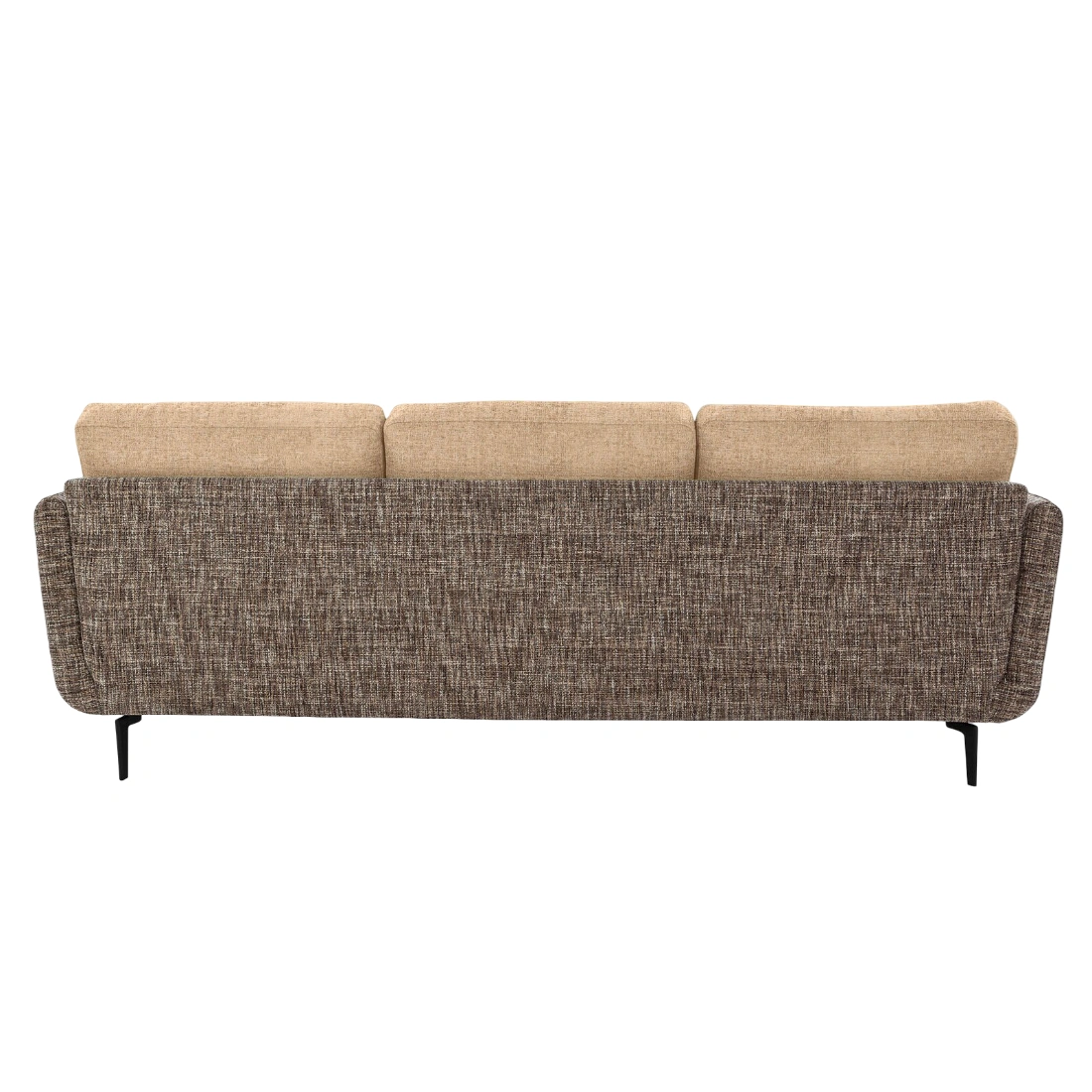 Celora 3 Seater Sofa Beige 5 Celora 3 Seater Sofa Beige and Grey Dual Tone Fabric with Cushions Included – Premium Living Room Sofa by Vassio