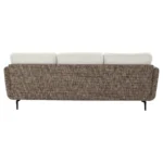 Celora 3 Seater Sofa Ivory Dual Tone Fabric – Premium Sofa with Cushions Included, Foam + Spring + Recron Fibre Filling by Vassio