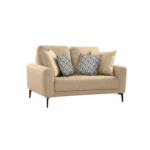 Shop the Vassio Clera 2 Seater Cream Sofa – upholstered in premium fabric with sturdy black metal legs, modern design, perfect for living rooms, offices.....