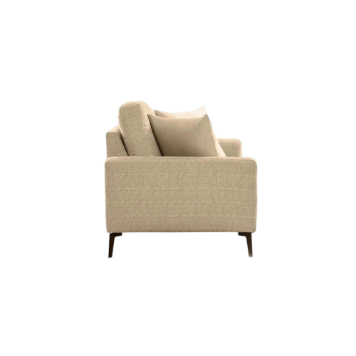 Shop the Vassio Clera 2 Seater Cream Sofa – upholstered in premium fabric with sturdy black metal legs, modern design, perfect for living rooms, offices.....
